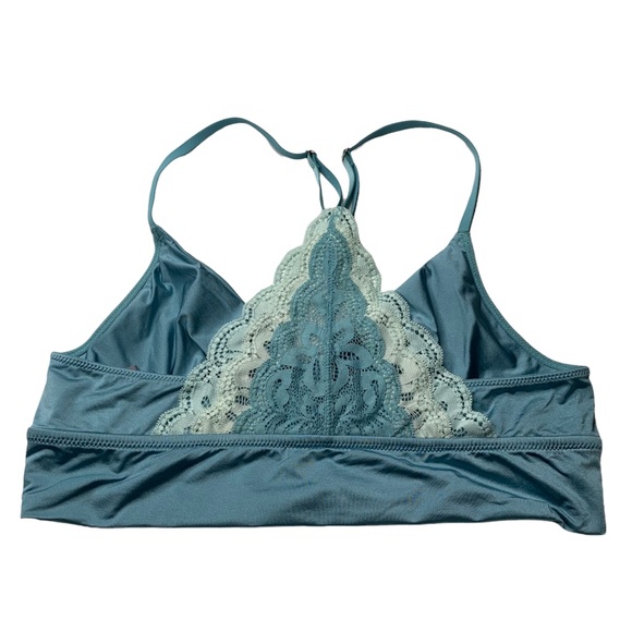 Aerie Dusty Blue Bralette with Lace Detail on the Back - Picture 3 of 5